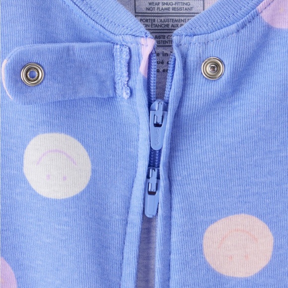 Carter's Blue Polka Dot Footie Pajama - Picture 2 of 2